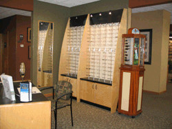 Second display of eyeglass frames